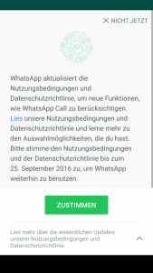 Whatsapp-Richtlinien